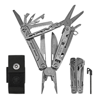 Pince multifonction professionnelle Xhandle MT-76 20-en-1 avec lame en acier 440A, tournevis, grandes ciseaux, allume-feu, scie à bois et coupe-boîte