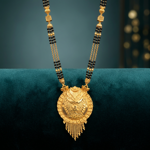 Wholesale 24K Micro Gold Indian Long Pendant Mangalsutra, Daily Wear Gold Finish Mangalsutra, Long Mangalsutra For Married Women - Product Image 2