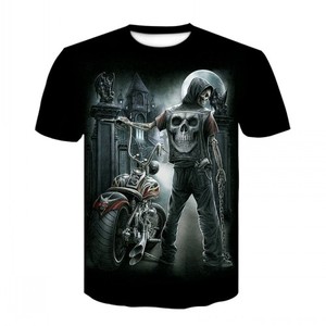 Nueva camiseta Grim Reaper 3D Heavy Metal Skull camisetas para hombres camiseta personalizada diseño gráfico estampado Punk Rock Top camisetas para hombres - Product Image 5