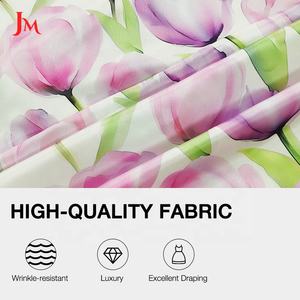 JM Premium Leichtgewichtiger 100% Polyester Textil-Seidensatin-Stoff Digital Bedruckt Maßgeschneidert für Damenbekleidung - Product Image 2