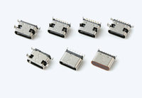 Conector Hembra USB Tipo C de 6 Pines JLC, Carcasa de Cobre de 16 Pines, IP00, Aplicación PCB, Conector de Carga