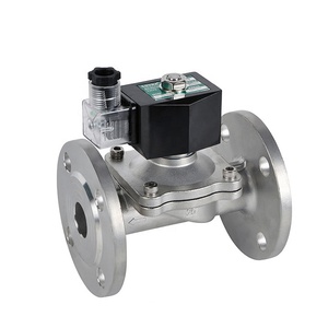 Válvula Solenoide de Agua COVNA Normalmente Cerrada de 3 Pulgadas, 12V CC, Tipo Brida de Acero Inoxidable - Product Image 1