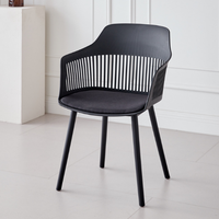Chaises de salle à manger en plastique PP épais pour la maison, le bureau, la salle à manger, design moderne pour les salons de thé et les pâtisseries, chaises avec dossier, petits tabourets