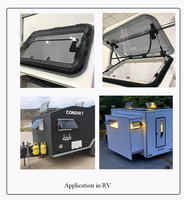 Hublot de toit en alliage d'aluminium et ABS pour camping-car avec fonction d'évacuation d'urgence, étanche, certifié E-Mark pour camping-car et bus