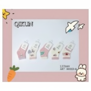 Calzini per bambine taglia 0-1 in maglia antiscivolo traspirante stile a maglia con Logo stampa moda cotone Nylon calzini Casual per bambini - Product Image 1