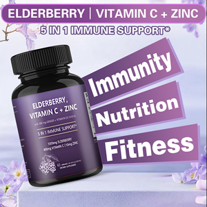 Suplemento de Vitamina C y Zinc de Saúco con Jengibre y Vitamina D3 para Reforzar el Sistema Inmunológico y Fortalecer la Nutrición - Product Image 2