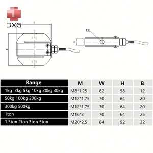 DYLY-102 DESENTE 1kg 2kg 10kg 20kg 30kg 100kg 1t 1.2t 5t 7t 압축 장력 중량 센서 S 빔형 로드셀 - Product Image 4
