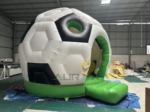 Castillo Inflable Comercial <span class=keywords><strong>de</strong></span> Alquiler, Castillo Hinchable para Niños con Tobogán, Diseño <span class=keywords><strong>de</strong></span> Fútbol, Moonwalk - Product Image 2
