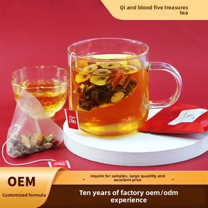 Té de Frutas Mixtas Qi <span class=keywords><strong>Blood</strong></span> Five Treasures, Longan, Dátil Rojo, Bayas de Goji, Ginseng, Té Negro, Bolsitas de Té Triangulares, Paquete de Prueba de Belleza - Product Image 2