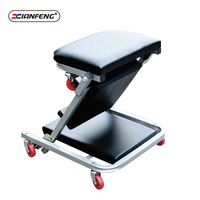 Alat kursi lipat 350 Lbs mekanik Creeper XIANFENG 40 ", alat kursi Creeper dengan alat baki Roller robot mobil Creeper