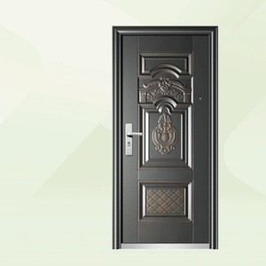 Porte de sécurité en cuivre style rétro Sofia avec motifs sculptés, antivol, pour villa et appartement - Product Image 1