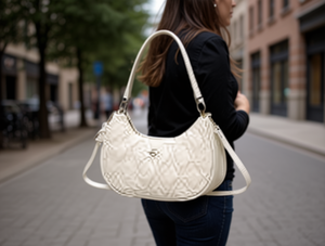 Women's Microfiber <b>Shoulder</b> Bag Single <b>Strap</b> Zipper Closure All Seasons Minimalist Style - Product Image 2