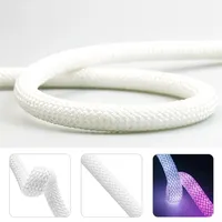 Flexibler Stoff-Silikon-LED-Lichtstreifen 360 Grad Leuchtend Rundes Neonband Langer Schlauch Netzgewebtes Silikagel Weiches Seil-Lichtband