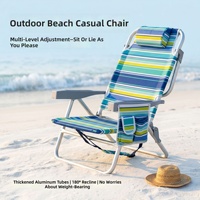 Chaise de plage pliable portable personnalisable pour les loisirs en plein air, design moderne avec sac à dos inclus