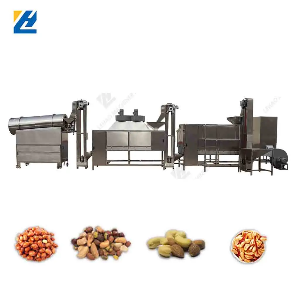 Máquina mezcladora automática de frutos secos, línea de producción de frutos secos salados y sazonados, máquina mezcladora de sabor a cacahuete