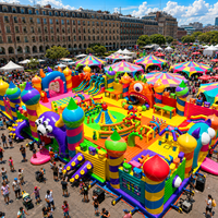 Parcours d'obstacles gonflable géant personnalisé pour enfants, aire de jeux gonflable commerciale pour l'extérieur