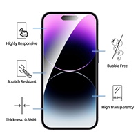 Protection d'écran en verre trempé transparent anti-rayures 9H haute clarté 0,33 mm pour iPhone 15 14 Plus 13 12 11 Pro Max XS XR 6 7