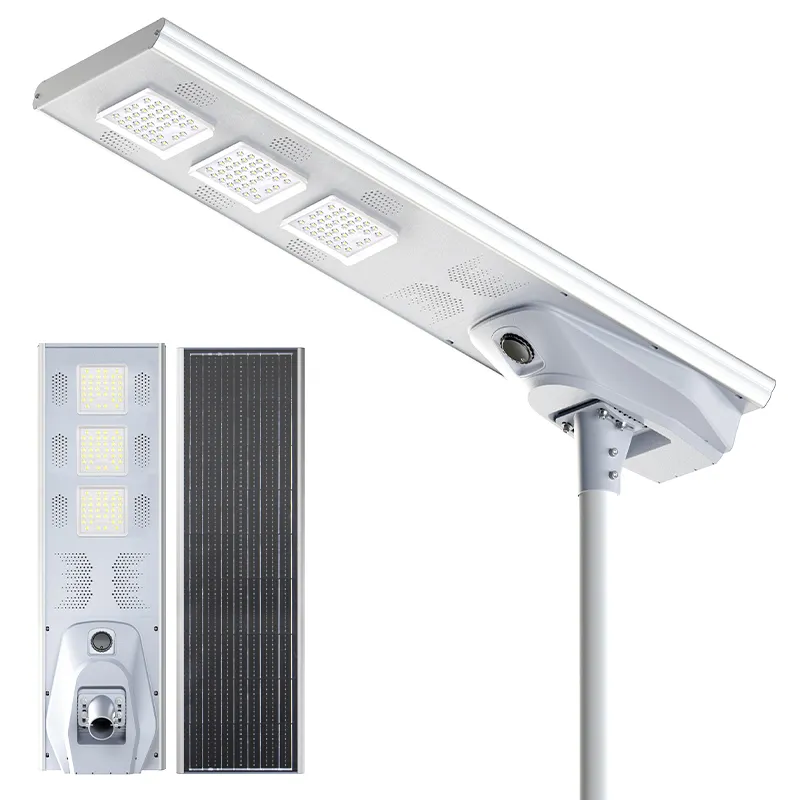 Gebosun lampione solare Ip65 impermeabile all'aperto 50 60 80W integrato tutto In uno lampione solare