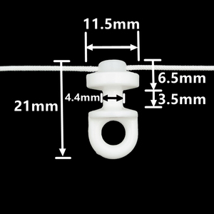 Chất Lượng Cao Gợn S Gấp Rèm Phụ Kiện 60 70 80 Mm S-Sóng Rèm Runner Cực Ròng Rọc Móc - Product Image 2