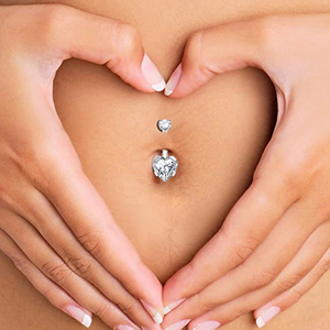 Anillos de ombligo de titanio ASTM F136 con rosca interna, colgantes con forma de corazón, pera, cuadrado y redondo para piercing de ombligo. - Product Image 3
