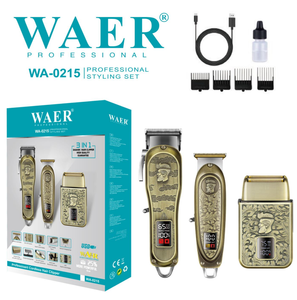 WAER - Juego Profesional de Cortapelos y Afeitadora <span class=keywords><strong>para</strong></span> Hombre, <span class=keywords><strong>para</strong></span> Corte de <span class=keywords><strong>Cabello</strong></span>, Recorte y Afeitado de Cobertura Total, Ideal <span class=keywords><strong>para</strong></span> Barberías y Uso Doméstico - Product Image 1