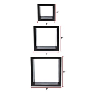 Forme carrée En <span class=keywords><strong>Bois</strong></span> Suspendus Cube Flottant <span class=keywords><strong>Étagère</strong></span> <span class=keywords><strong>murale</strong></span> pour La Décoration De La Maison - Product Image 3