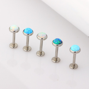 Women Men Lip Piercing Stud Jewelry Stainless Steel Opal <strong>Small</strong> Ear Bone <strong>Nose</strong> <strong>Rings</strong> Girls - Product Image 4