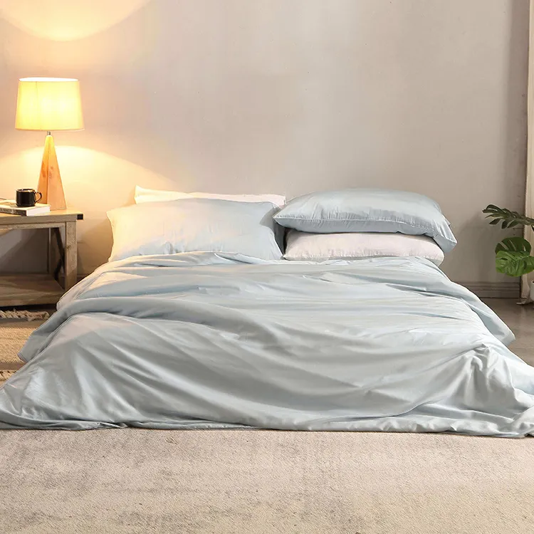 Eucalyptus Lyocell Queen Size Comforter Sets Bedsheet Bedding Fitted Bed Sheet Set Eucalyptus Lyocell Sheet Set