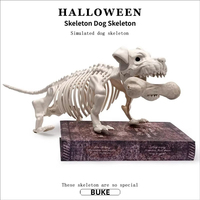 Décoration d'intérieur transfrontalière pour Halloween : Simulation de squelette de chien d'horreur pour bar et maison hantée