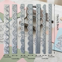 Matrices de découpe en métal pour motifs floraux et bordures en dentelle, matrices de découpe pour scrapbooking, pour la création de cartes et la décoration artisanale