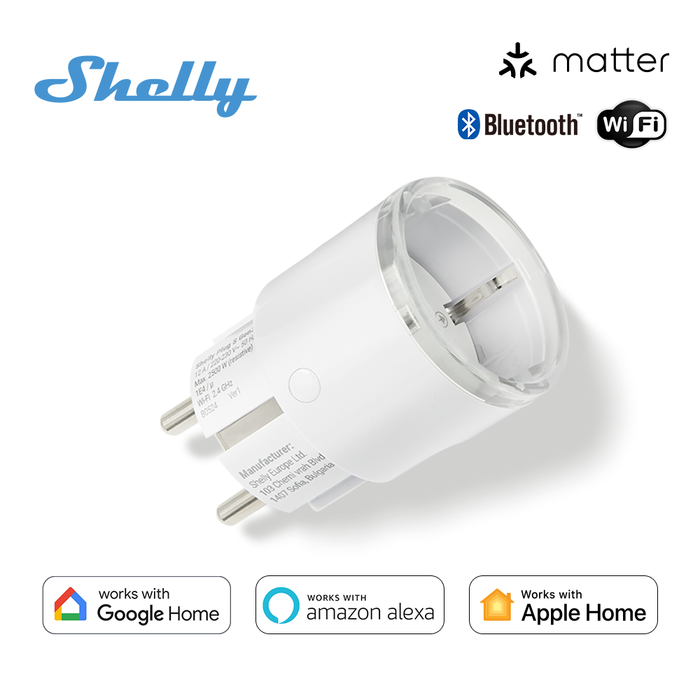Shelly Plug S MTR Gen3 Blanc