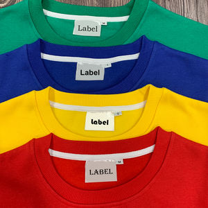 Hiver Automne Haute Qualité Femmes 280GSM Tissu Éponge Français Col Côtelé Elastique Pull Personnalisé Imprimé Epaule Goutte Uni - Product Image 6