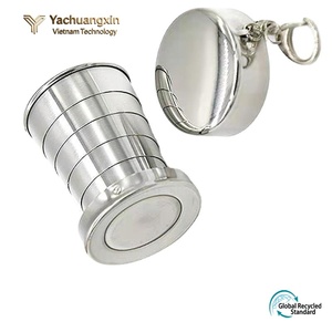 Verre à shot pliable en acier inoxydable, tasse portable pour l'extérieur, design moderne, compact, léger, bouteille d'eau, verre à vin - Product Image 3
