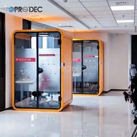 Meubles de bibliothèque, cabine de téléphone de bureau pour 4 personnes, cabine acoustique de pod de réunion