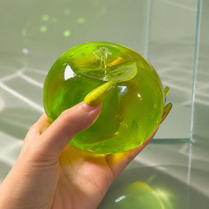 Juguete Antiestrés de Manzana Verde, Material TPR, Juguete Sensorial para Aliviar el Estrés para Adultos y Niños, Forma de Fruta - Product Image 3