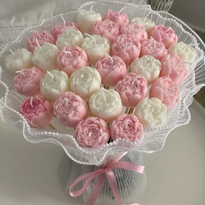 16 Candele Profumate Alla Rosa Con Fiori Secchi - Cera Di Palma 100% - 6 Ore Di Combustione - Per Spa, Bagno, Matrimonio - 4