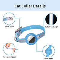Collier pour animaux de compagnie en PU moderne, support de traceur GPS, réglable, réfléchissant, anti-perte, résistant aux éclaboussures, léger, logo personnalisé, vente en gros
