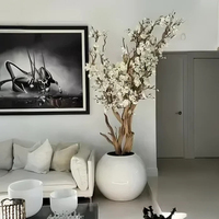 Tik Tok YouTube Instagram dernière Offre Spéciale personnalisable rose blanc artificiel fleur de cerisier bonsaï arbre pour la décoration intérieure de la maison