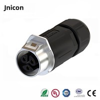 Connecteur MJ20 personnalisable étanche pour l'aviation, 3 broches, prise mâle/femelle, boîtier en laiton plaqué or, connexion rapide