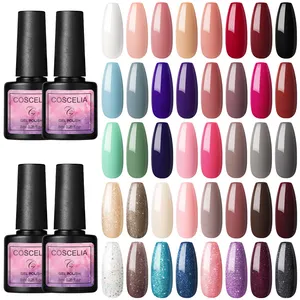 Gel Nail Polish Set UV Nail Gel Polish 40 Colors 8ml Hema Free Wholesale Manicure Set For Nail Art Beauty Salon Private Label