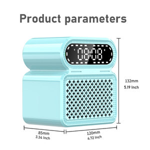 Cargador de diente azul inalámbrico con radio de carga pequeña Altavoces de diente azul Bajo fuerte Altavoz de reloj despertador LED para exteriores - Product Image 5