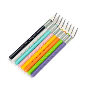 Colorful Craft Knife Set DIY Plastic Handle Pen Knife Hobby Knife With Extra Blades