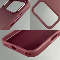 Casing HP TPU Kain Teknis 3.0mm Logo Kustom OEM ODM Grosir Massal Casing 15 Promax untuk iPhone 18 Casing Burgundy