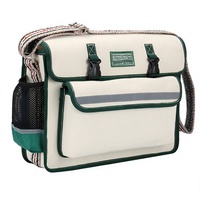 Bolsa de Lona Multifuncional para Herramientas, Bolsa de Hombro/Bandolera Resistente y Reforzada, Kit de Herramientas Impermeable
