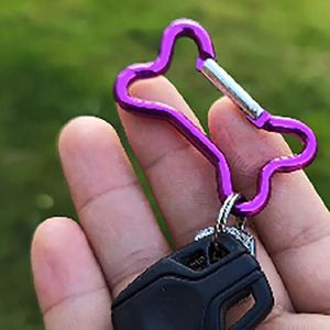 Custom Logo Bone Shaped Aluminum Alloy Camping Accessories Buckle Carabiner <b>Hook</b> <b>Clips</b> Durable Portable Keychain Promotional - Product Image 6