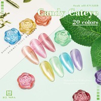 ICE NOVA Candy Cateye Gel Polish Harga Terjangkau Produk Baru Warna Baru Koleksi Porselen Gel Polish Bebas TPO Gel Mata Kucing Magnetik