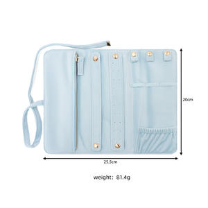 Organizzatore di Gioielli in Velluto, Astuccio Arrotolabile Multifunzionale per Gioielli, Borsa Portaoggetti da Viaggio per Donne, Regali Promozionali e Aziendali - Product Image 6