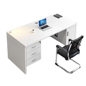 Bureau de travail moderne en acier inoxydable à hauteur réglable - Product Image 6