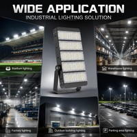 Projecteur LED extérieur étanche 50-420W, lampe de chantier, éclairage industriel, support réglable, éclairage de zone