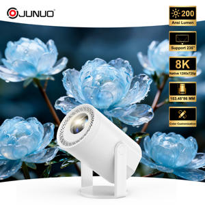 JUNUO Turn 1, nouveau projecteur mini Android 14, 200 Ansi Lumens, 720P, Allwinner H723, 35-235 pouces, 1 Go + 8 Go, projecteur de poche portable - Product Image 1